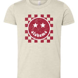 Alabama Happy Checkered | Kids Tee | RTS-Kids Tees-Sister Shirts-Sister Shirts, Cute & Custom Tees for Mama & Littles in Trussville, Alabama.
