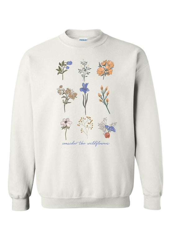 Consider The Wildflowers | Adult Crewneck-Adult Crewneck-Sister Shirts-Sister Shirts, Cute & Custom Tees for Mama & Littles in Trussville, Alabama.