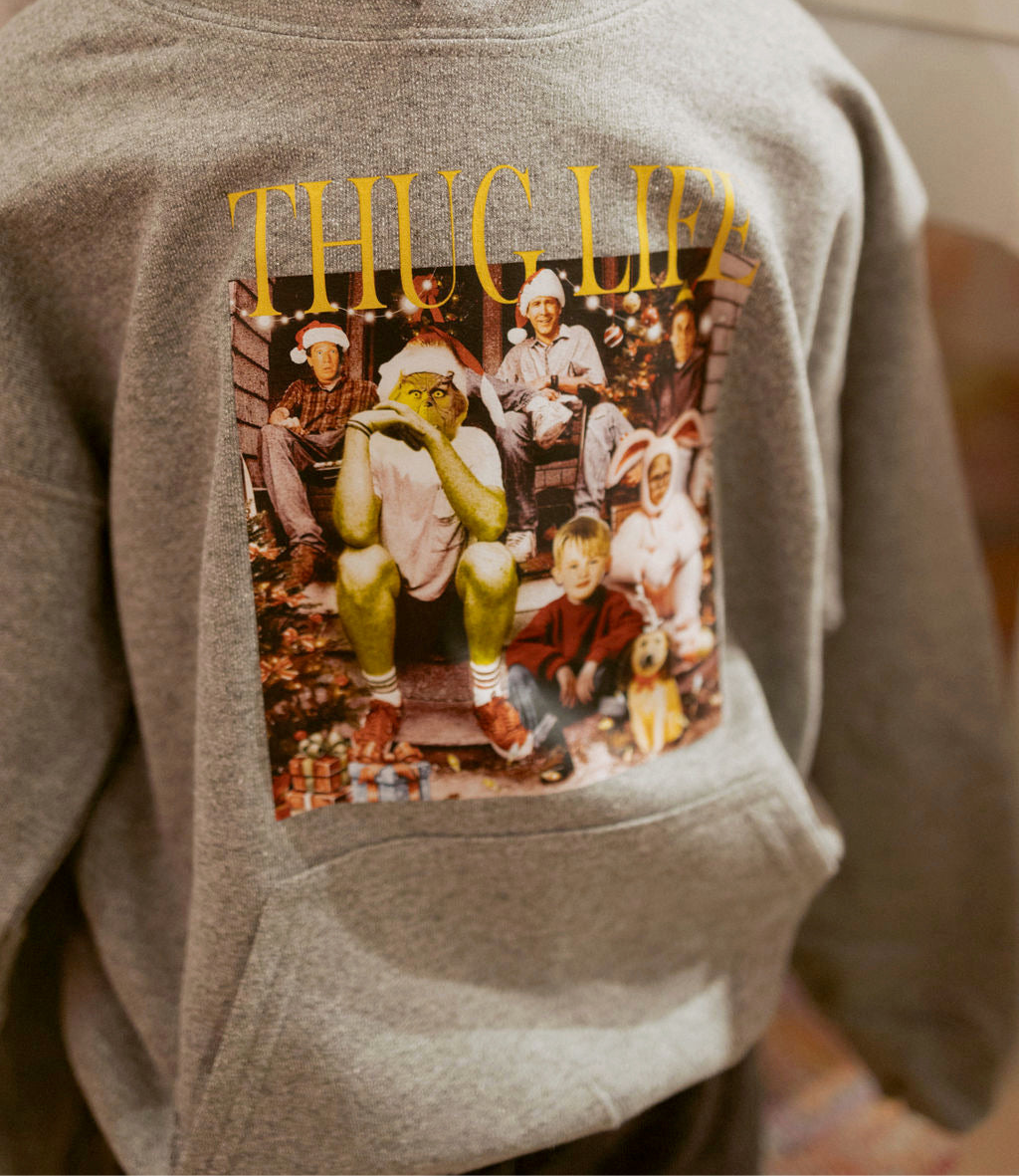 Thug Life Christmas | Kids Crewneck | RTS-Kids Hoodies-Sister Shirts-Sister Shirts, Cute & Custom Tees for Mama & Littles in Trussville, Alabama.