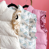 Ruffled Charm Vest in Cream-women-outerwear-vests-VERY J-Sister Shirts, Cute & Custom Tees for Mama & Littles in Trussville, Alabama.