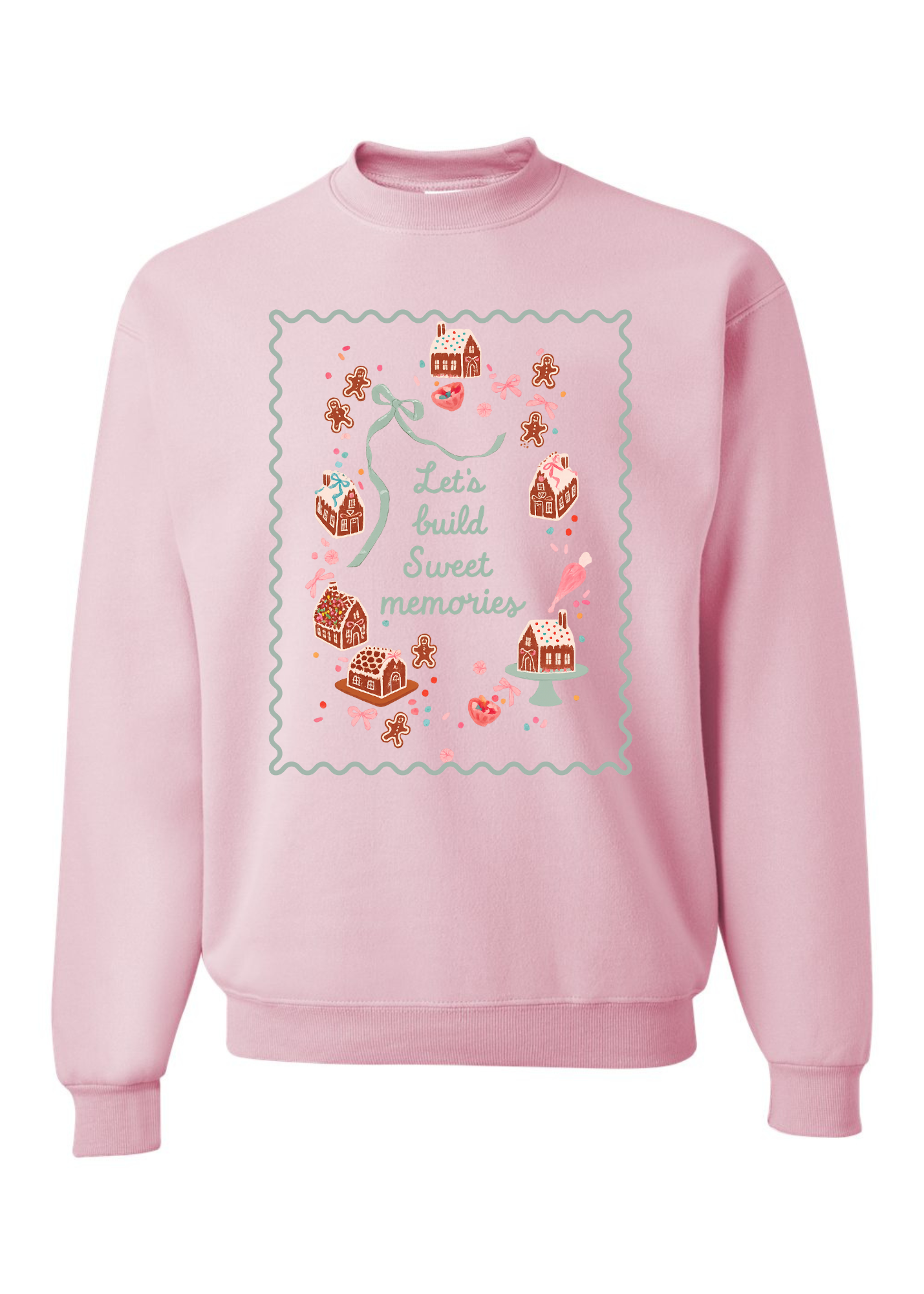 Gingerbread Sweet Memories | Adult Crewneck-Sister Shirts-Sister Shirts, Cute & Custom Tees for Mama & Littles in Trussville, Alabama.
