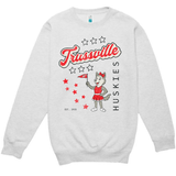 Distressed Husky Cheerleader | Adult Crewneck-Women - Tops - Crewnecks-Sister Shirts-Sister Shirts, Cute & Custom Tees for Mama & Littles in Trussville, Alabama.
