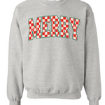 Checkered Merry | Adult Crewneck | RTS-Sister Shirts-Sister Shirts, Cute & Custom Tees for Mama & Littles in Trussville, Alabama.