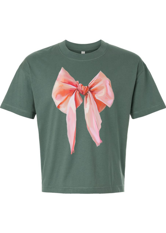 Watercolor Bow | Relaxed Crew Tee-Sister Shirts-Sister Shirts, Cute & Custom Tees for Mama & Littles in Trussville, Alabama.