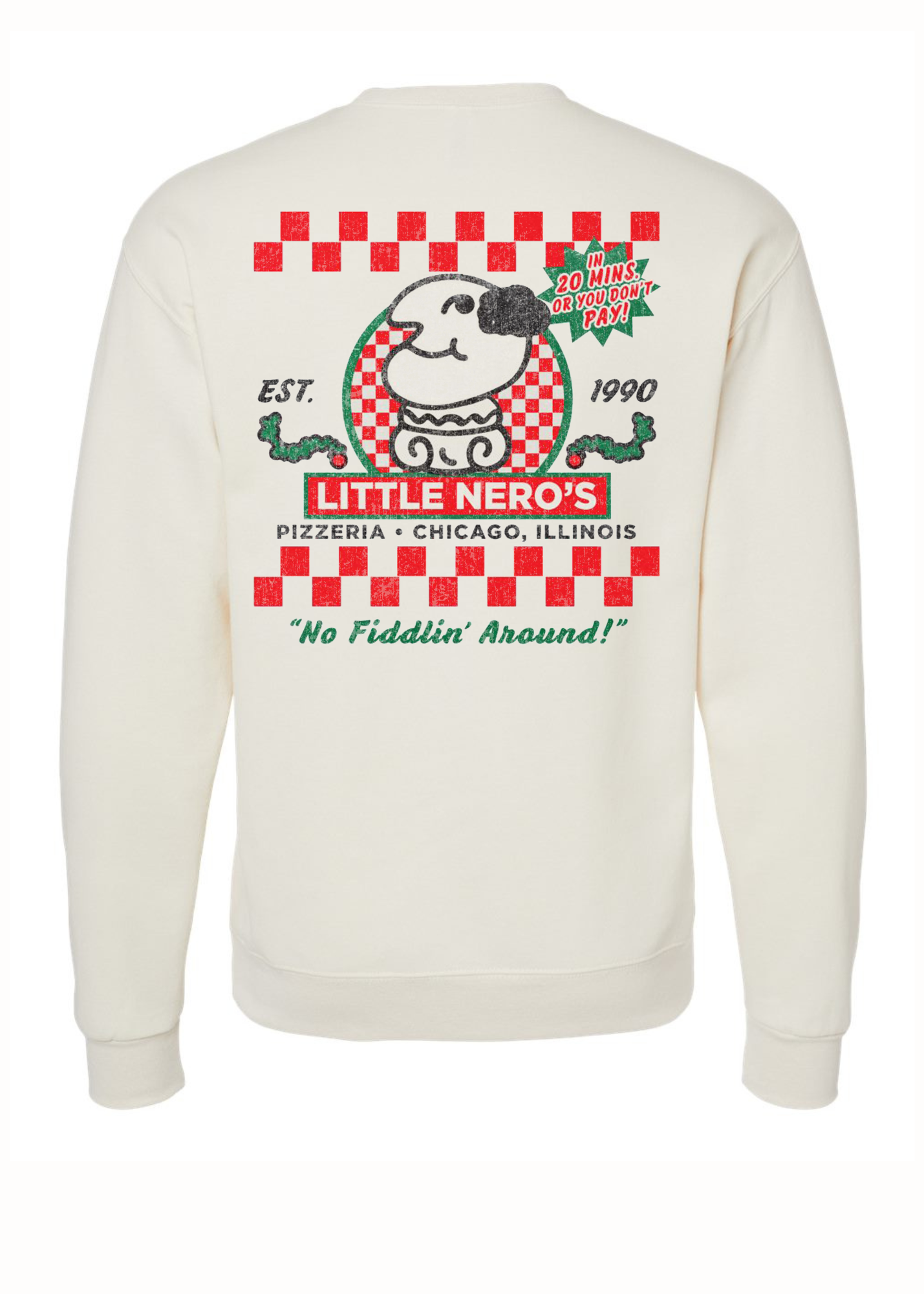 Little Neros Pizza | Adult Crewneck | RTS-Sister Shirts-Sister Shirts, Cute & Custom Tees for Mama & Littles in Trussville, Alabama.