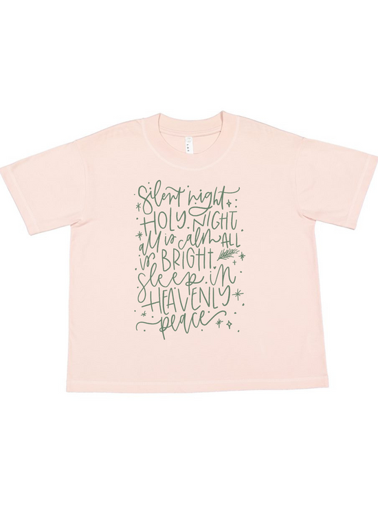 Silent Night | Relaxed Crew Tee | RTS-Sister Shirts-Sister Shirts, Cute & Custom Tees for Mama & Littles in Trussville, Alabama.