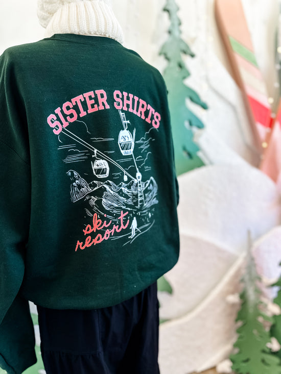 Ski Resort | Adult Crewneck-Sister Shirts-Sister Shirts, Cute & Custom Tees for Mama & Littles in Trussville, Alabama.