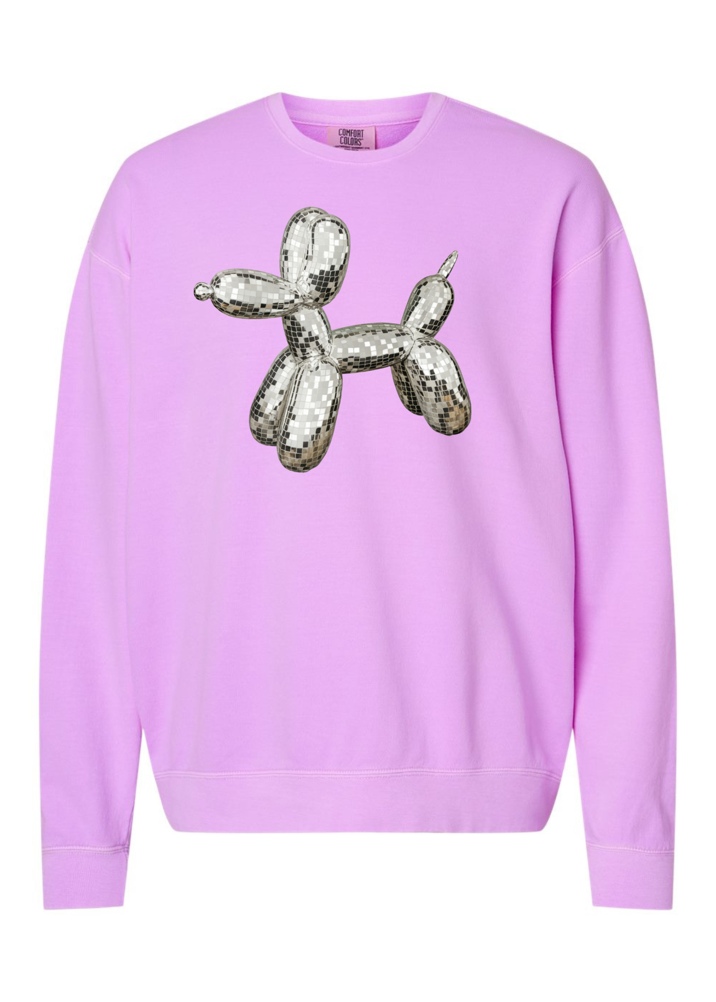 Disco Balloon Dog | Adult Crewneck-Women - Tops - Crewnecks-Sister Shirts-Sister Shirts, Cute & Custom Tees for Mama & Littles in Trussville, Alabama.