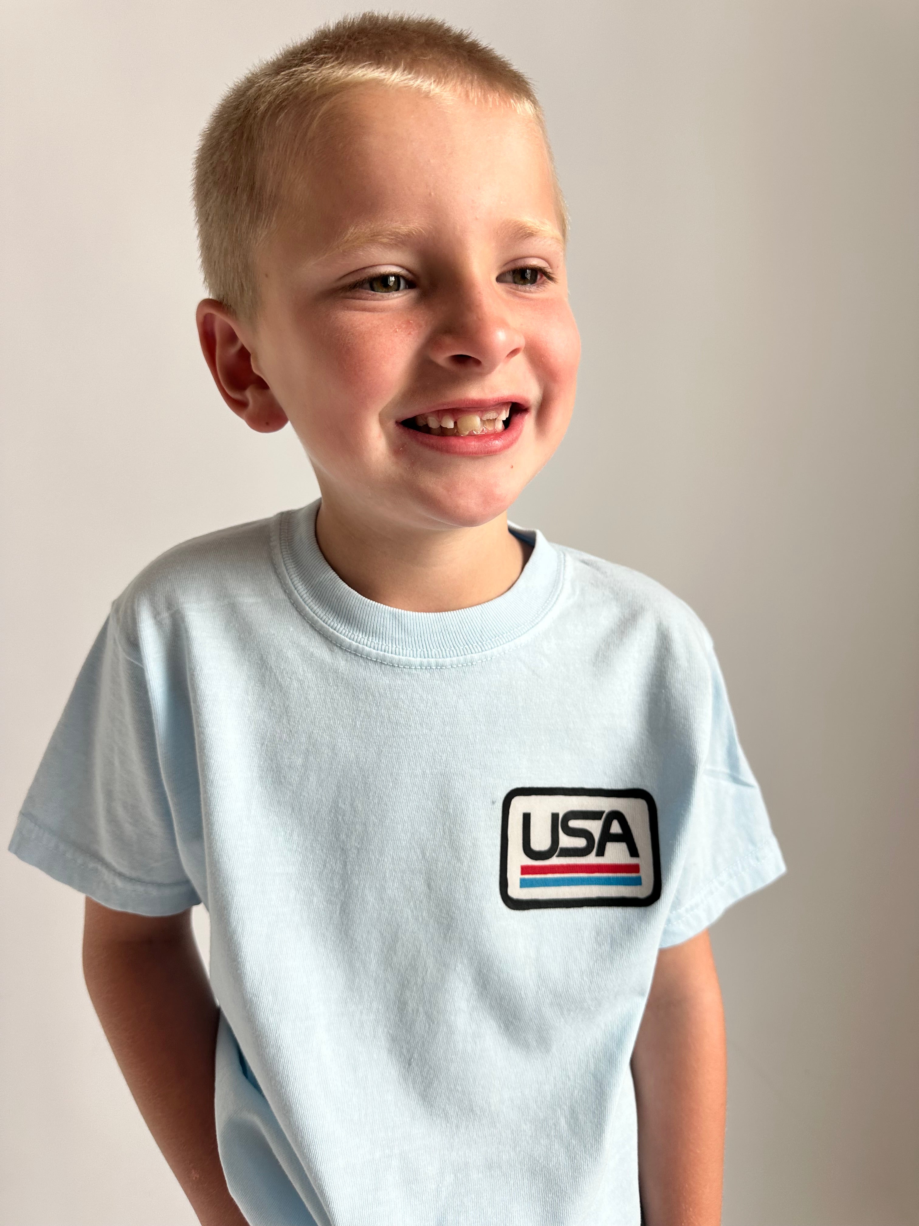 USA Patches l Youth Tee l RTS-Sister Shirts-Sister Shirts, Cute & Custom Tees for Mama & Littles in Trussville, Alabama.