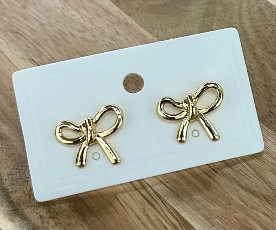 Load image into Gallery viewer, Bailey Bow Studs-Earrings-B.A.B.E. Wholesale-Sister Shirts, Cute &amp;amp; Custom Tees for Mama &amp;amp; Littles in Trussville, Alabama.
