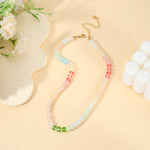 Gemstone Necklace | Natural Agate-Women - Jewelry - Necklaces-zenana-Sister Shirts, Cute & Custom Tees for Mama & Littles in Trussville, Alabama.