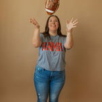 Bama Foil | Mom Crop Tee-Womens - Tops - Tees-Sister Shirts-Sister Shirts, Cute & Custom Tees for Mama & Littles in Trussville, Alabama.