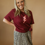 Pink Multi Spotted Bolt | Adult Tee | RTS-Adult Tee-Sister Shirts-Sister Shirts, Cute & Custom Tees for Mama & Littles in Trussville, Alabama.