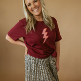 Pink Multi Spotted Bolt | Adult Tee-Womens - Tops - Tees-Sister Shirts-Sister Shirts, Cute & Custom Tees for Mama & Littles in Trussville, Alabama.