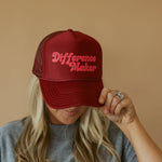 Difference Maker | Adult Trucker Hat-Women - Accessories - Hats-Sister Shirts-Sister Shirts, Cute & Custom Tees for Mama & Littles in Trussville, Alabama.