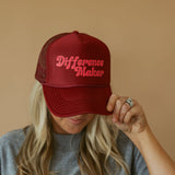Difference Maker | Adult Trucker Hat-Women - Accessories - Hats-Sister Shirts-Sister Shirts, Cute & Custom Tees for Mama & Littles in Trussville, Alabama.