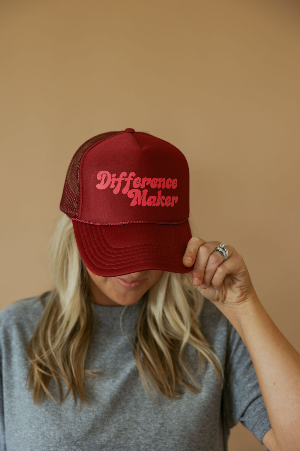 Difference Maker | Adult Trucker Hat-Hats-Sister Shirts-Sister Shirts, Cute & Custom Tees for Mama & Littles in Trussville, Alabama.