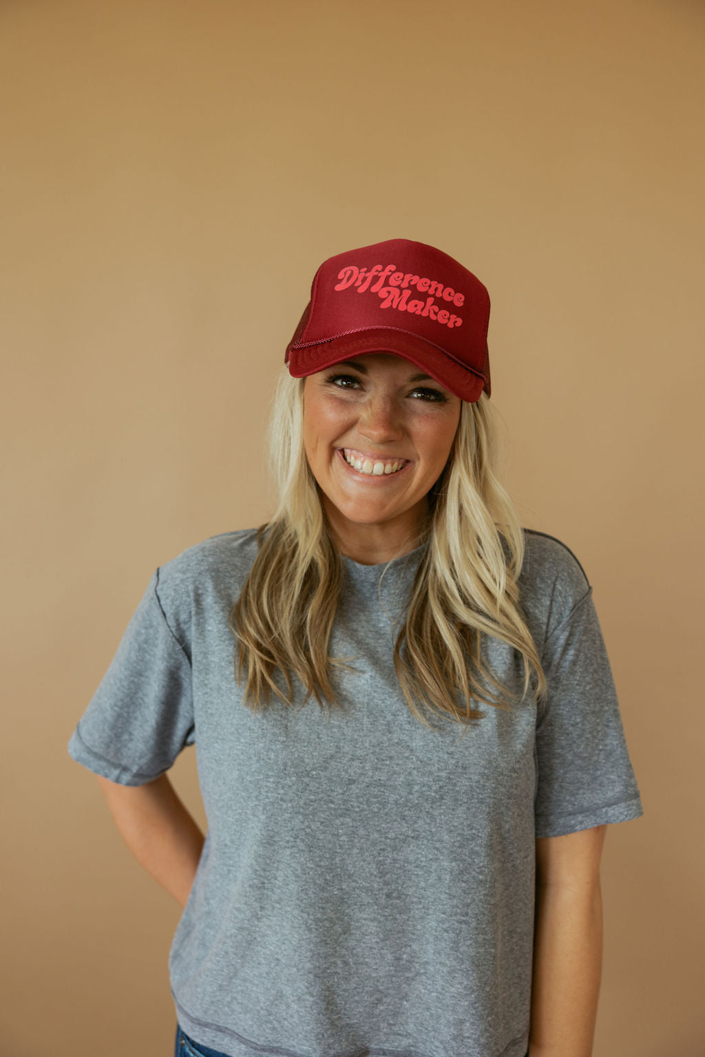 Difference Maker | Adult Trucker Hat-Women - Accessories - Hats-Sister Shirts-Sister Shirts, Cute & Custom Tees for Mama & Littles in Trussville, Alabama.