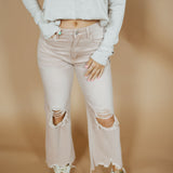 90s Vintage Super High Rise Crop Flare Jeans-Women - Bottoms - Pants-Vervet-Sister Shirts, Cute & Custom Tees for Mama & Littles in Trussville, Alabama.