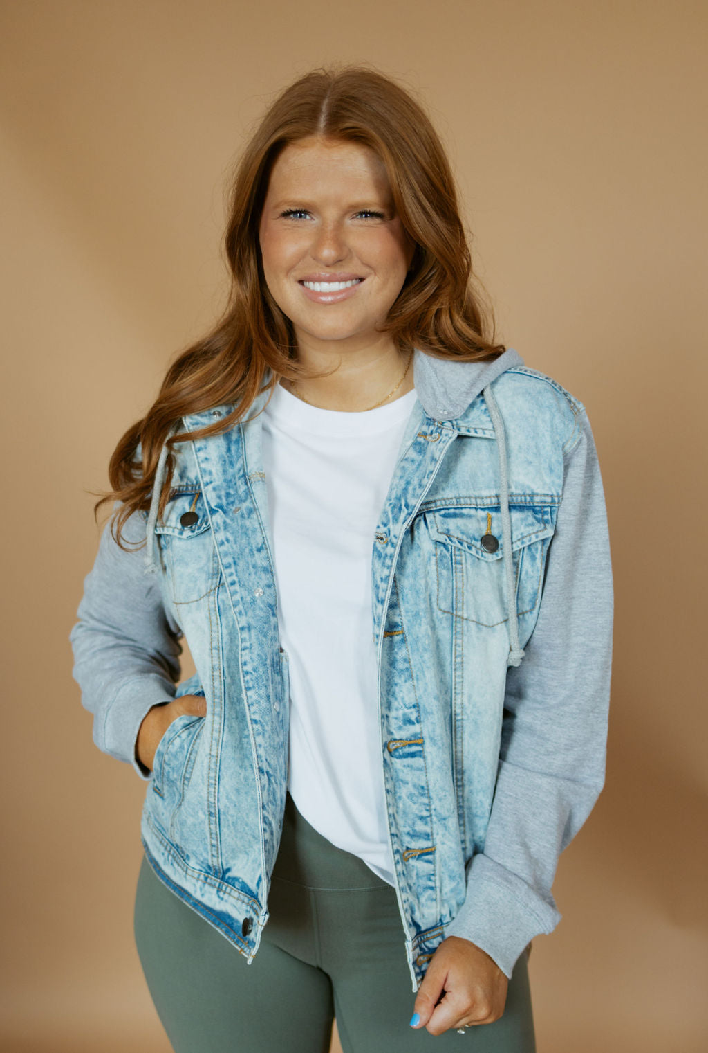 Denim Hooded Jacket | Medium Wash – Sister Shirts