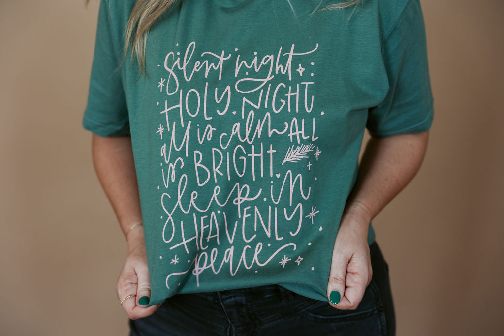 Silent Night | Adult Tee | RTS-Adult Tee-Sister Shirts-Sister Shirts, Cute & Custom Tees for Mama & Littles in Trussville, Alabama.