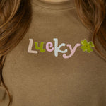 Lucky Minimal | Adult Crewneck | RTS-Adult Crewneck-Sister Shirts-Sister Shirts, Cute & Custom Tees for Mama & Littles in Trussville, Alabama.