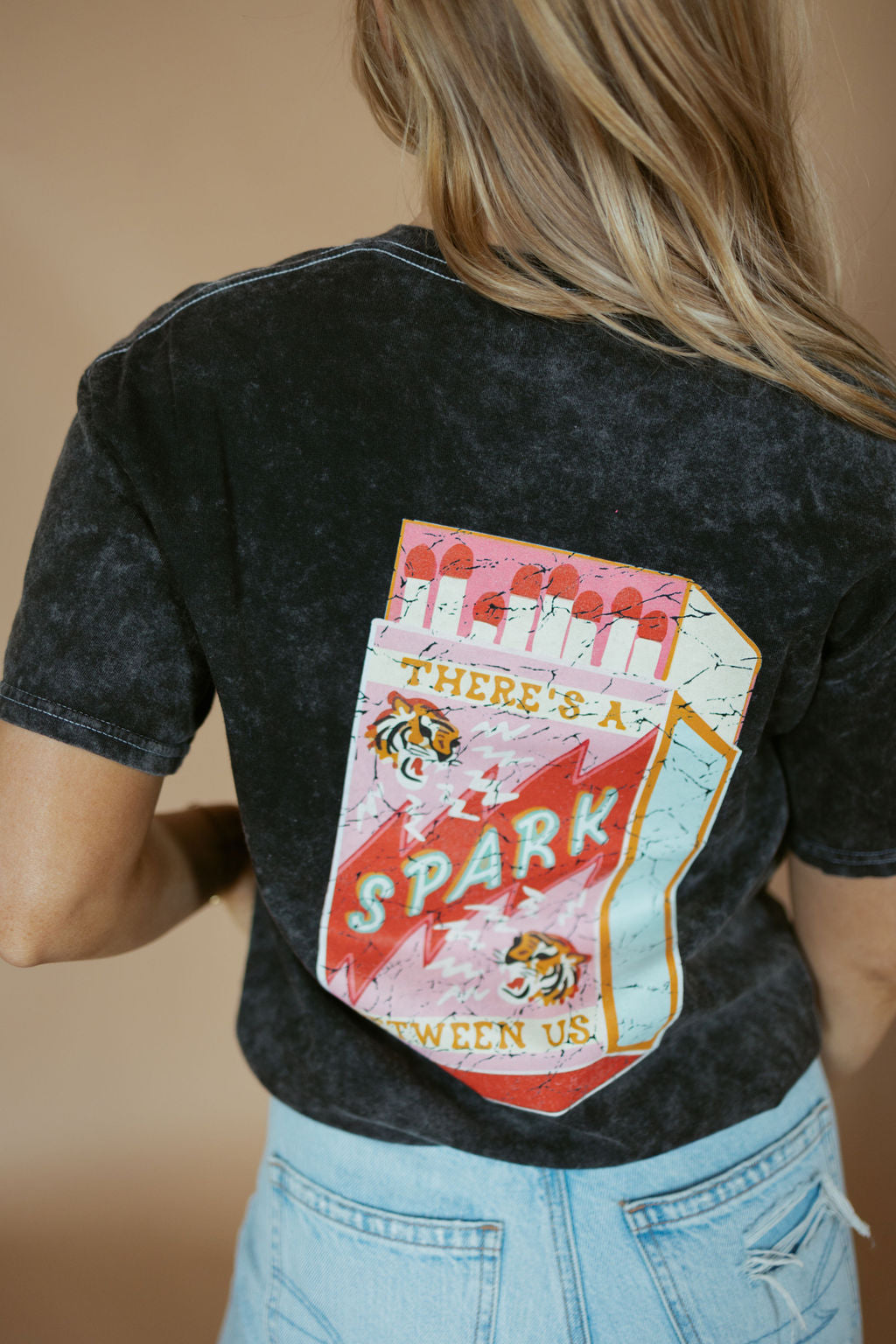 There's a Spark | Adult Mineral Wash Tee | RTS-Adult Tee-Sister Shirts-Sister Shirts, Cute & Custom Tees for Mama & Littles in Trussville, Alabama.