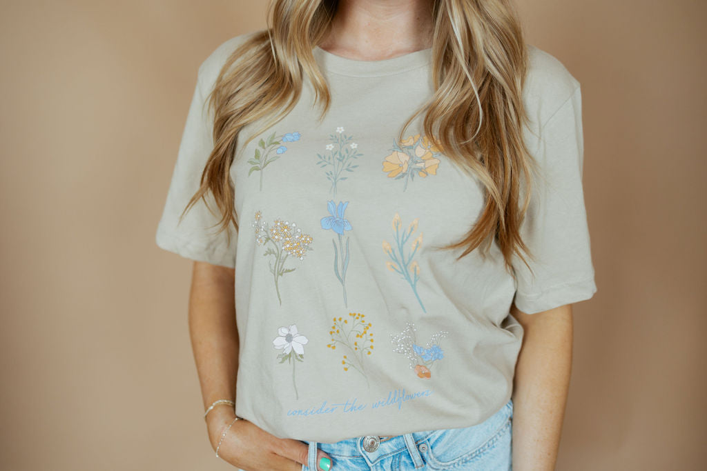 Consider The Wildflowers | Adult Tee-Womens - Tops - Tees-Sister Shirts-Sister Shirts, Cute & Custom Tees for Mama & Littles in Trussville, Alabama.