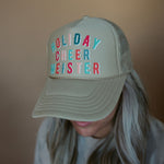 Holiday Cheer Meister | Youth + Adult Trucker Hat-Hats-Sister Shirts-Sister Shirts, Cute & Custom Tees for Mama & Littles in Trussville, Alabama.