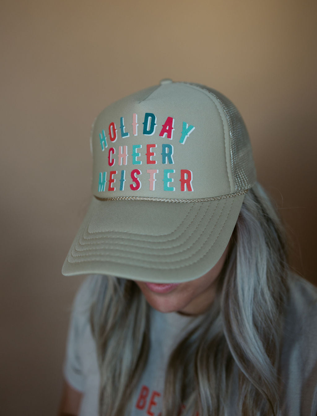 Holiday Cheer Meister | Youth + Adult Trucker Hat-Hats-Sister Shirts-Sister Shirts, Cute & Custom Tees for Mama & Littles in Trussville, Alabama.