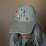 Holiday Cheer Meister | Youth + Adult Trucker Hat-Hats-Sister Shirts-Sister Shirts, Cute & Custom Tees for Mama & Littles in Trussville, Alabama.