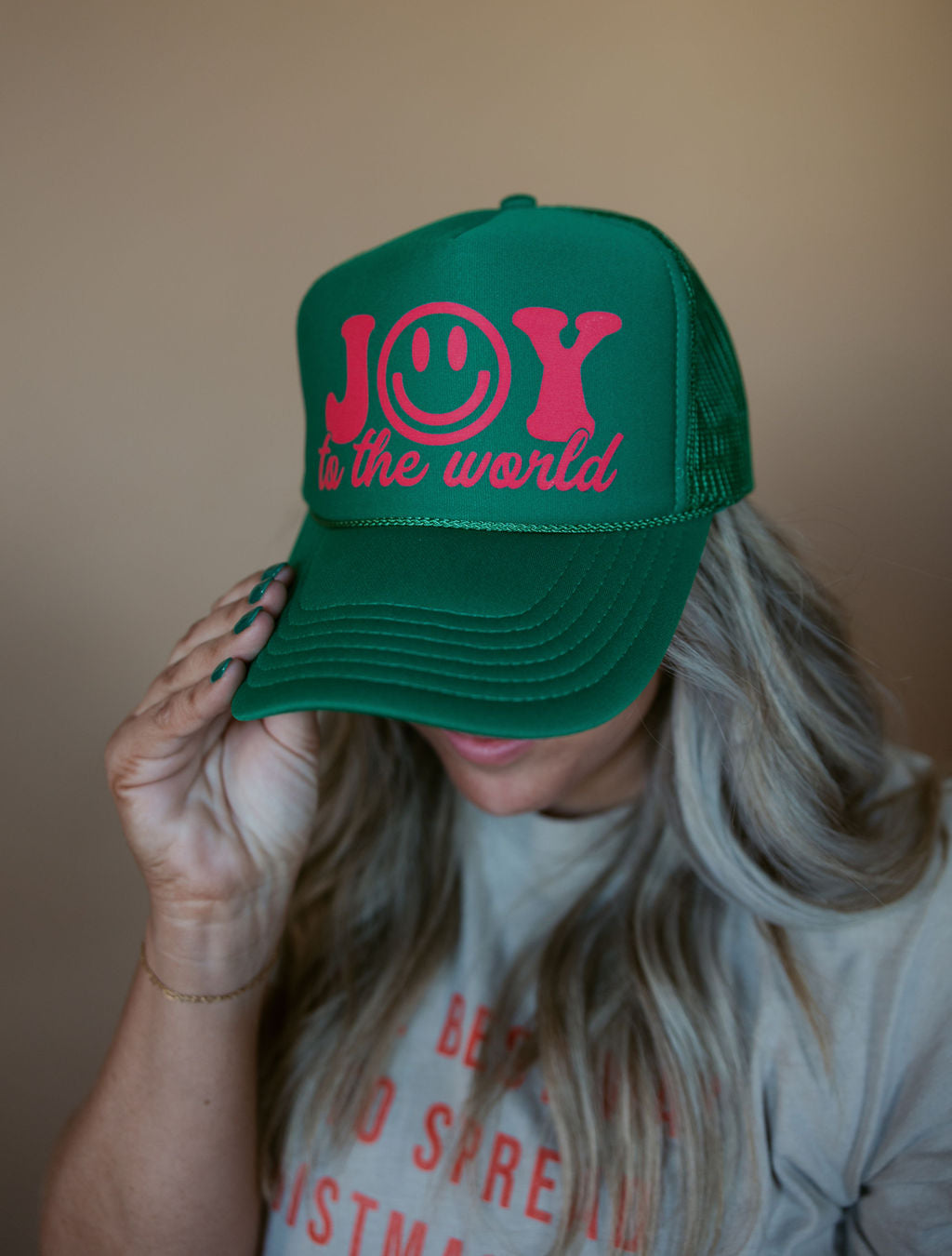 Joy to the World | Youth + Adult Trucker Hat-Hats-Sister Shirts-Sister Shirts, Cute & Custom Tees for Mama & Littles in Trussville, Alabama.