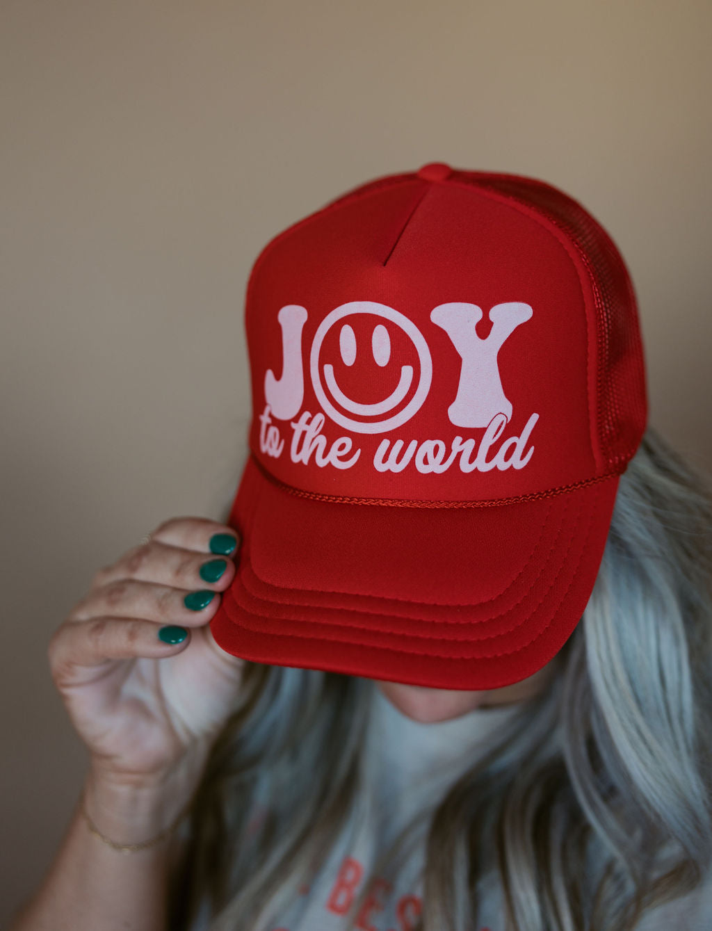 Joy to the World | Youth + Adult Trucker Hat-Hats-Sister Shirts-Sister Shirts, Cute & Custom Tees for Mama & Littles in Trussville, Alabama.