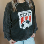 Trussville United Distressed | Adult Mineral Wash Crewneck-Women - Tops - Crewnecks-Sister Shirts-Sister Shirts, Cute & Custom Tees for Mama & Littles in Trussville, Alabama.