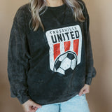 Trussville United Distressed | Adult Mineral Wash Crewneck-Women - Tops - Crewnecks-Sister Shirts-Sister Shirts, Cute & Custom Tees for Mama & Littles in Trussville, Alabama.