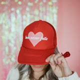 Love Never Fails | Youth + Adult Trucker Hat-Women - Accessories - Hats-Sister Shirts-Sister Shirts, Cute & Custom Tees for Mama & Littles in Trussville, Alabama.