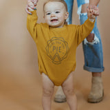 Here for the Pie | Sweatshirt Bubble Romper-Baby - Tops-Sister Shirts-Sister Shirts, Cute & Custom Tees for Mama & Littles in Trussville, Alabama.