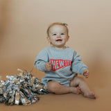 Hewitt Pennant | Sweatshirt Bubble Romper-Baby - Tops-Sister Shirts-Sister Shirts, Cute & Custom Tees for Mama & Littles in Trussville, Alabama.