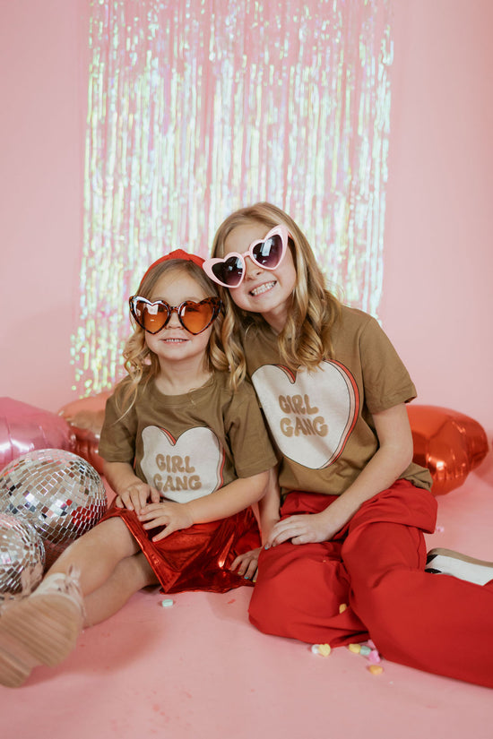 Load image into Gallery viewer, Girl Gang Multi Heart | Kids Tee-Kids Tees-Sister Shirts-Sister Shirts, Cute &amp;amp; Custom Tees for Mama &amp;amp; Littles in Trussville, Alabama.
