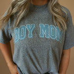 Boy Mom | Mom Crop Tee-Womens - Tops - Tees-Sister Shirts-Sister Shirts, Cute & Custom Tees for Mama & Littles in Trussville, Alabama.