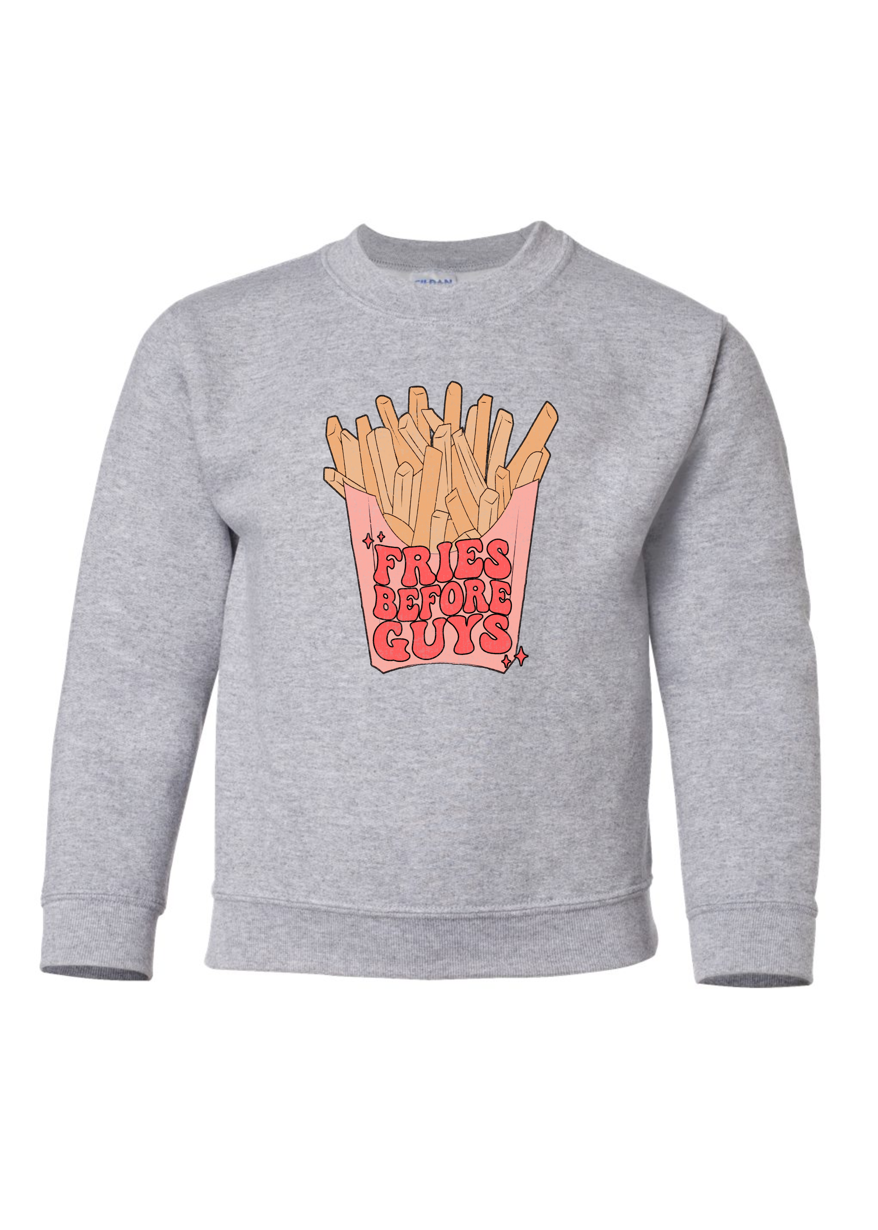 Fries Before Guys | Kids Crewneck | RTS-Kids Crewneck-Sister Shirts-Sister Shirts, Cute & Custom Tees for Mama & Littles in Trussville, Alabama.