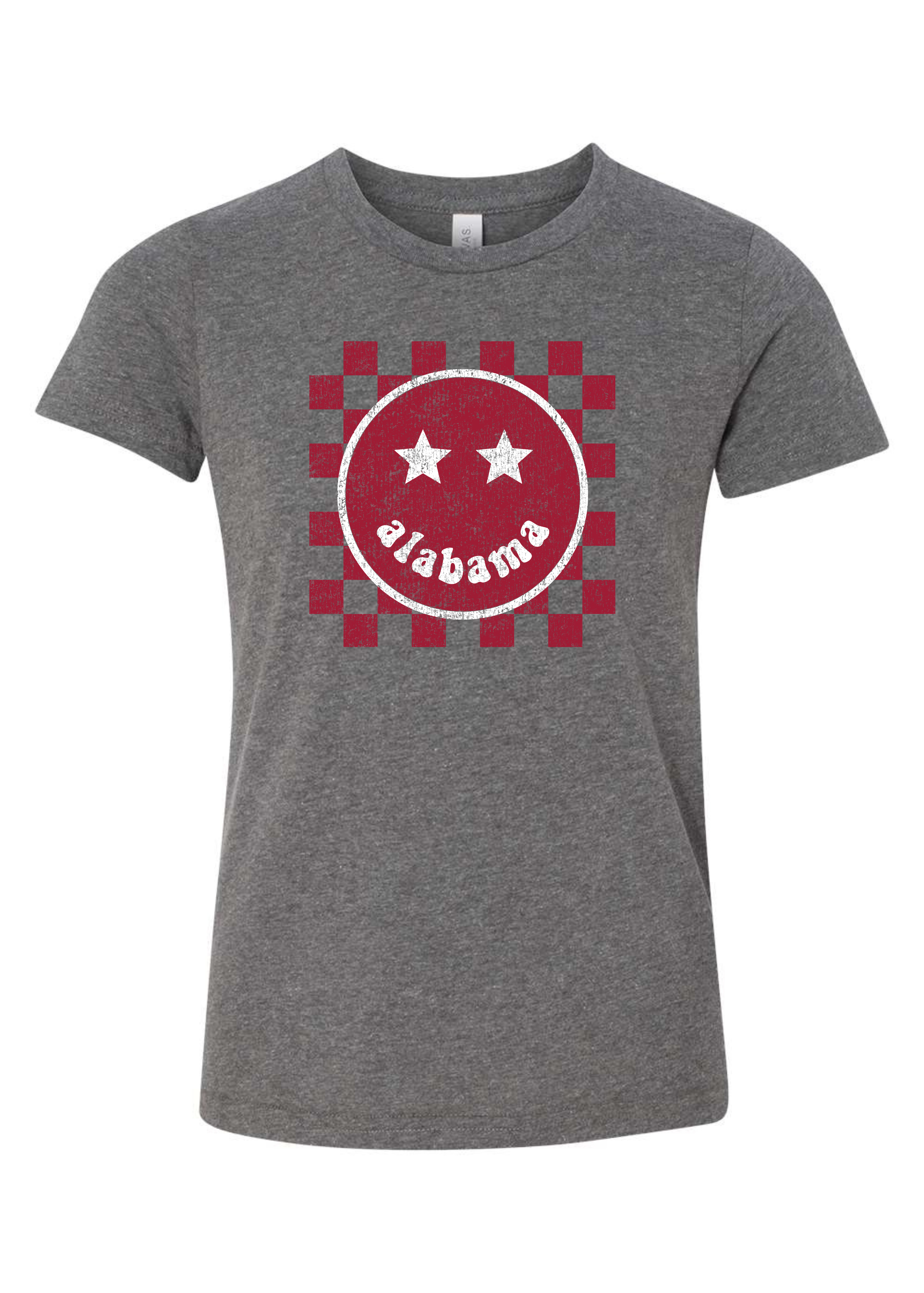 Alabama Happy Checkered | Kids Tee-Youth - Tops - Tees-Sister Shirts-Sister Shirts, Cute & Custom Tees for Mama & Littles in Trussville, Alabama.
