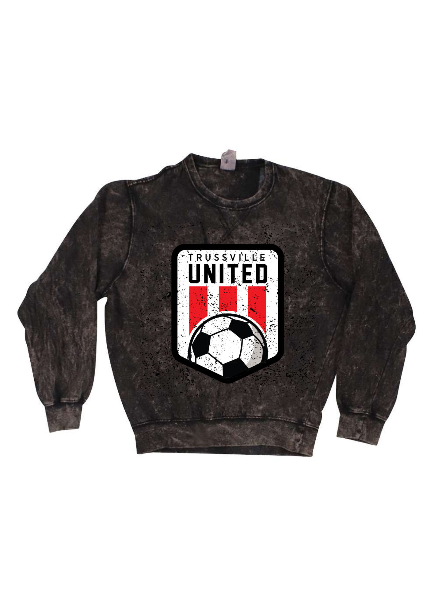 Trussville United Distressed | Adult Mineral Wash Crewneck-Women - Tops - Crewnecks-Sister Shirts-Sister Shirts, Cute & Custom Tees for Mama & Littles in Trussville, Alabama.