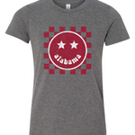 Alabama Happy Checkered | Kids Tee | RTS-Kids Tees-Sister Shirts-Sister Shirts, Cute & Custom Tees for Mama & Littles in Trussville, Alabama.