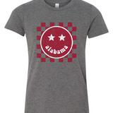 Alabama Happy Checkered | Kids Tee | RTS-Kids Tees-Sister Shirts-Sister Shirts, Cute & Custom Tees for Mama & Littles in Trussville, Alabama.