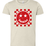 Huskies Happy Checkered | Kids Tee-Youth - Tops - Tees-Sister Shirts-Sister Shirts, Cute & Custom Tees for Mama & Littles in Trussville, Alabama.