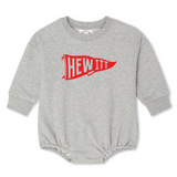 Hewitt Pennant | Sweatshirt Bubble Romper-Baby - Tops-Sister Shirts-Sister Shirts, Cute & Custom Tees for Mama & Littles in Trussville, Alabama.