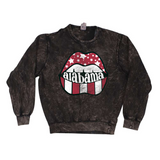 Alabama Distressed Lips | Adult Mineral Wash Crewneck-Women - Tops - Crewnecks-Sister Shirts-Sister Shirts, Cute & Custom Tees for Mama & Littles in Trussville, Alabama.