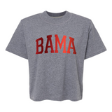 Bama Foil | Mom Crop Tee-Womens - Tops - Tees-Sister Shirts-Sister Shirts, Cute & Custom Tees for Mama & Littles in Trussville, Alabama.