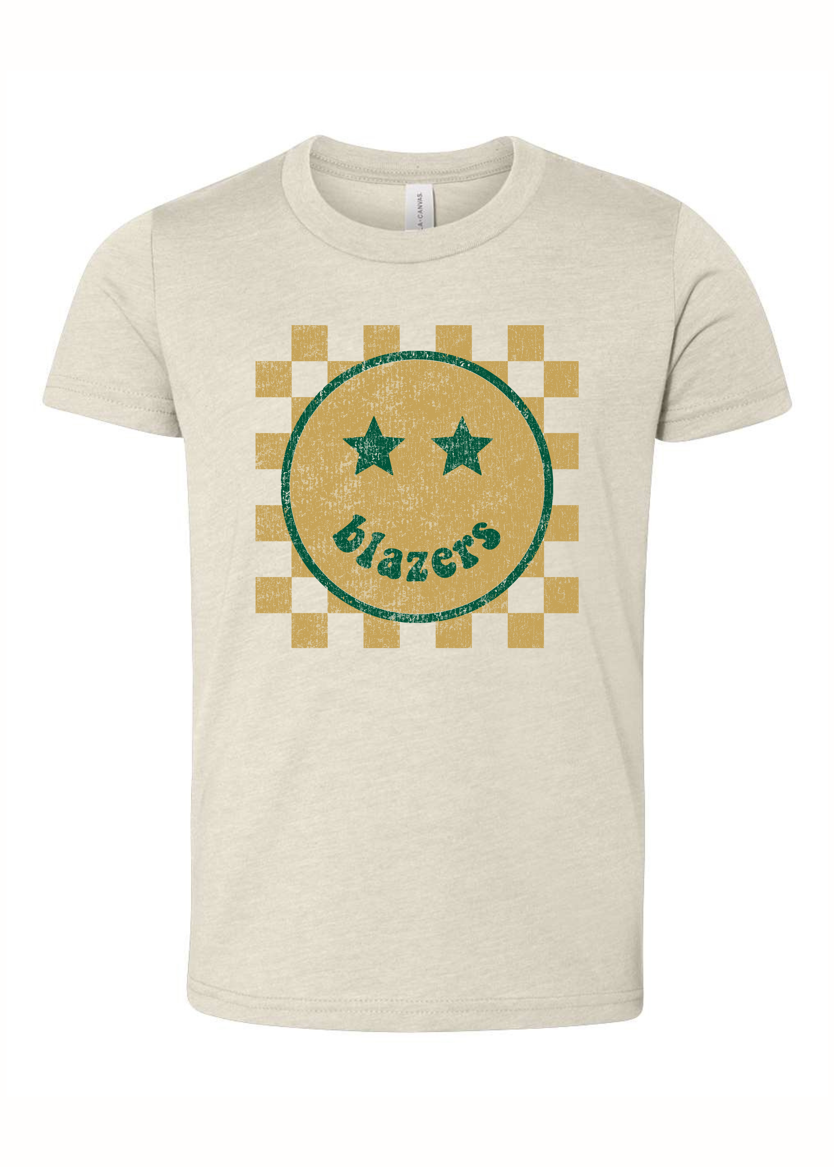 Blazers Happy Checkered | Kids Tee-Youth - Tops - Tees-Sister Shirts-Sister Shirts, Cute & Custom Tees for Mama & Littles in Trussville, Alabama.